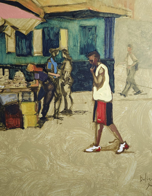 Muchacho caminando por Catia. Caracas. Los deportivos de la muerte.